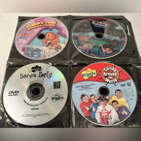 Lot Of 8 Kids DVDs No Cases Wiggles, Disney Treehouse, * Pls Read Description * - Picture 1 of 14